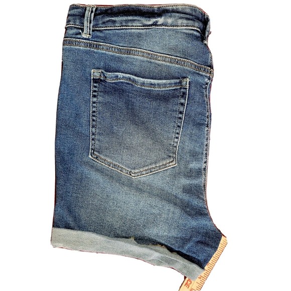 Wax Jean Collection Juniors 3XL Blue Jean Denim Stretch Booty Shorts 35" Waist - Picture 10 of 12